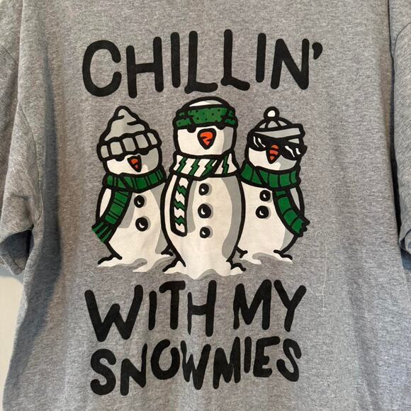 Vintage y2k Christmas snowmen humor short sleeve t shirt unisex XL - Picture 3 of 4